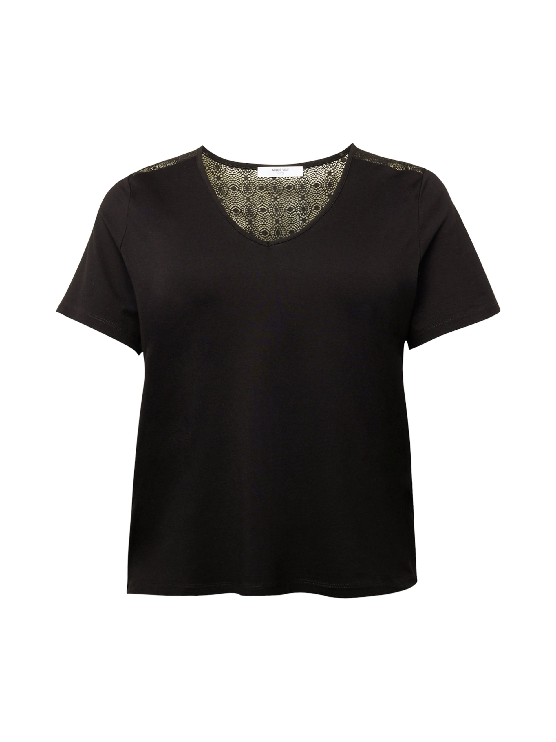 Camiseta 'Charlotte' ABOUT YOU Curvy en Negro 18010606 Oferta
