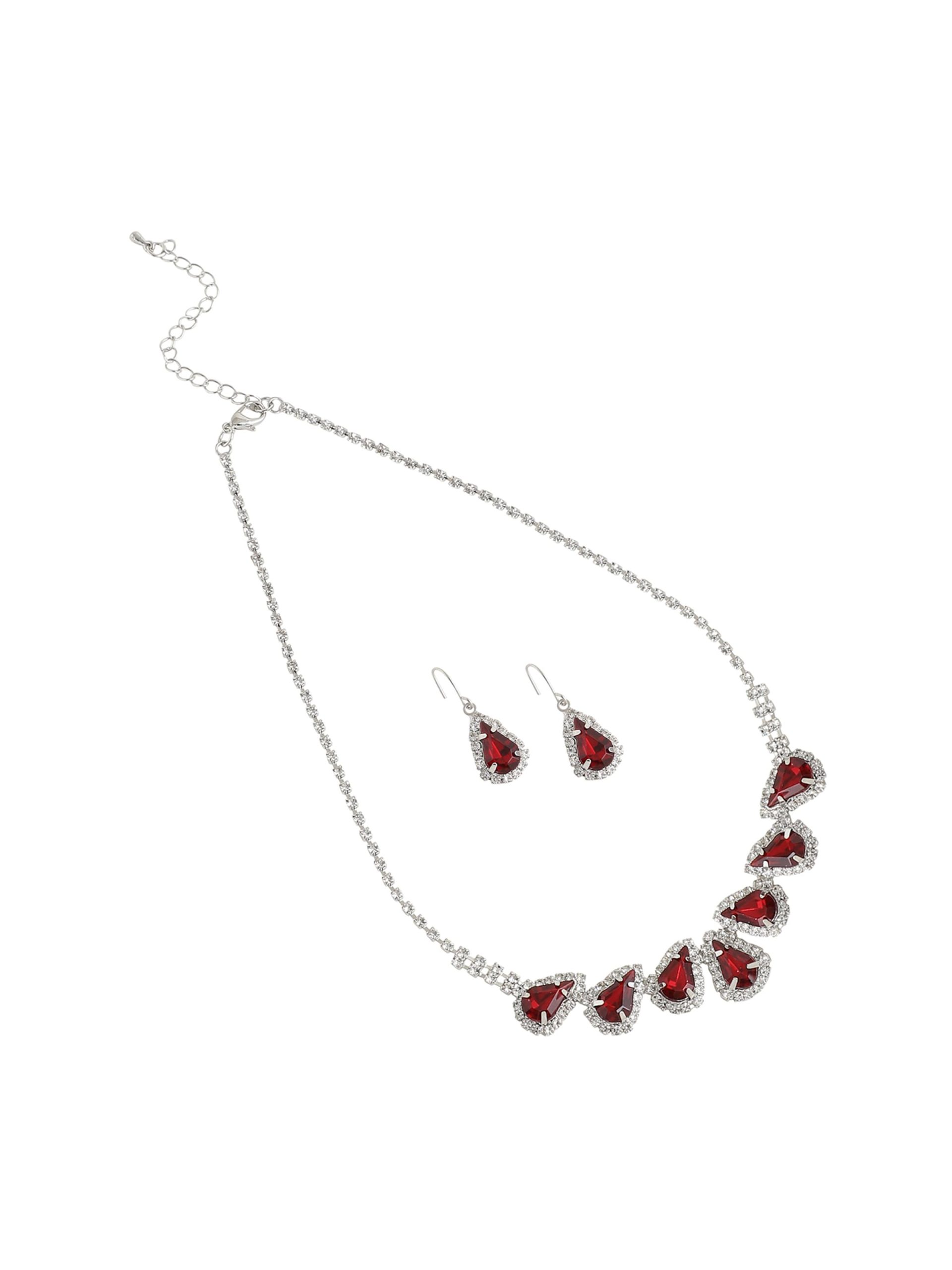 Conjunto de joyería 'Shanti' SOHI en Rojo Carmesí 17733502 Últimas unidades