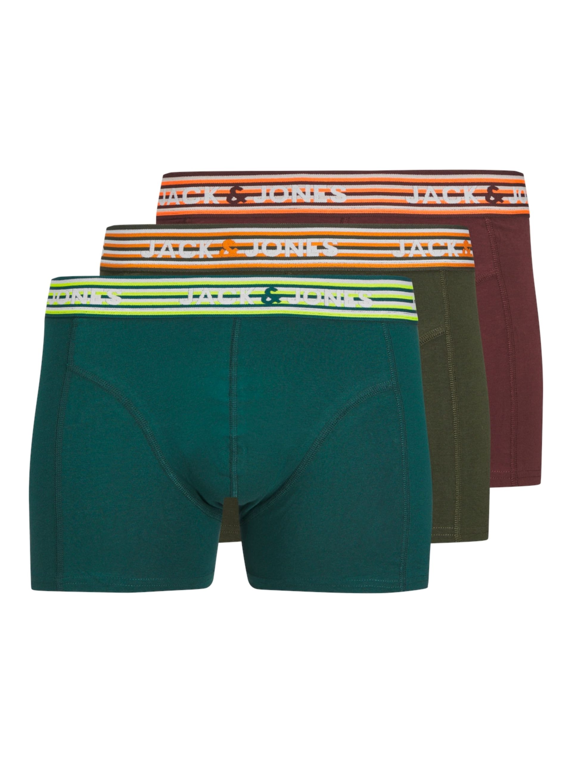 Calzoncillo boxer 'Darvin' JACK & JONES en Caqui, Verde Oscuro, Rojo Vino 17554597