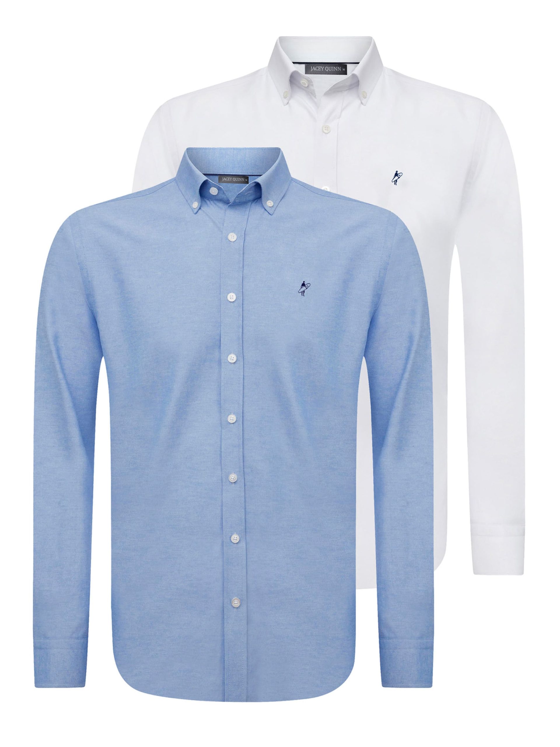 Ajuste regular Camisa de negocios Jacey Quinn en Azul, Blanco 17539056 ¡Tendencia ahora!